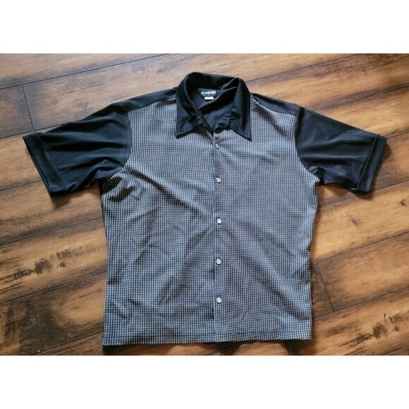 Vintage BC Ethic 3 Star Knits Shirt XL Rockabilly Bowling Gray Black USA Pearl - Picture 2 of 8